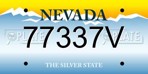 77337V Nevada License Plate