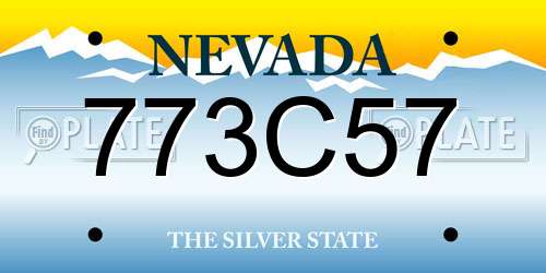 773C57 Nevada License Plate