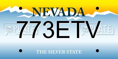 773ETV Nevada License Plate