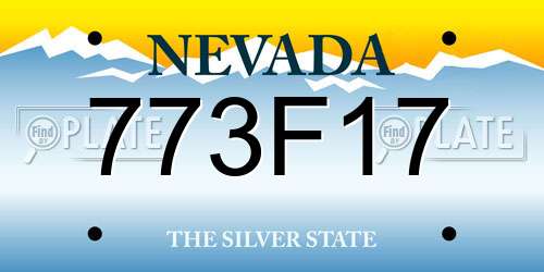 773F17 Nevada License Plate