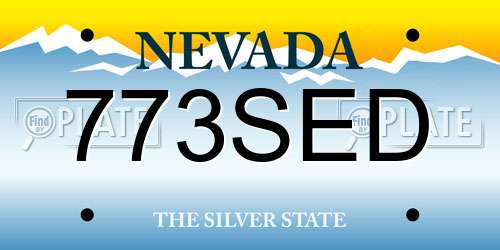 773SED Nevada License Plate
