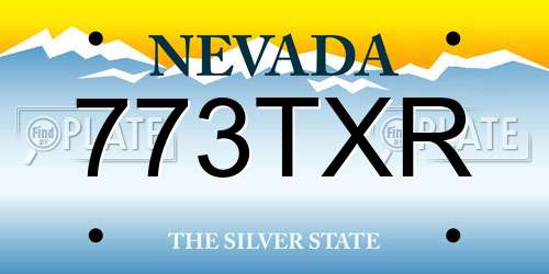 773TXR Nevada License Plate