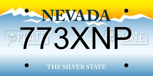 773XNP Nevada License Plate