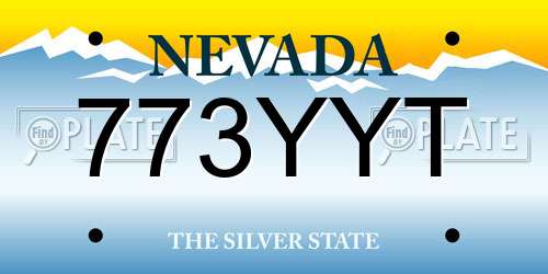 773YYT Nevada License Plate