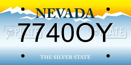 7740OY Nevada License Plate