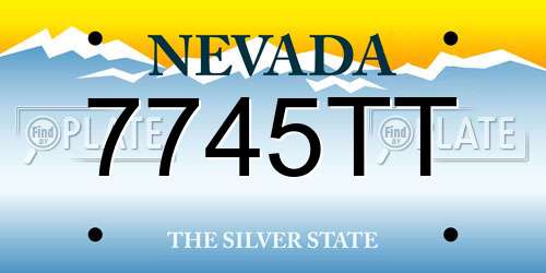 7745TT Nevada License Plate