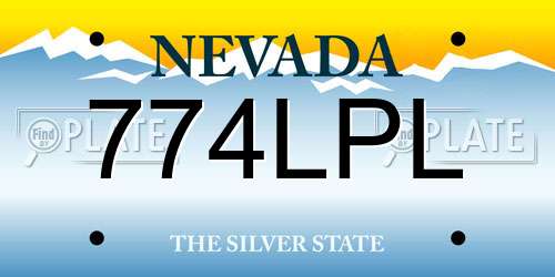 774LPL Nevada License Plate