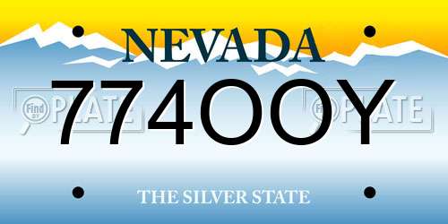 774OOY Nevada License Plate