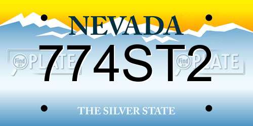 774ST2 Nevada License Plate