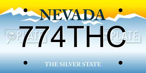 774THC Nevada License Plate