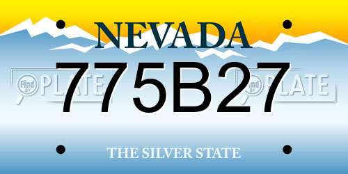 775B27 Nevada License Plate