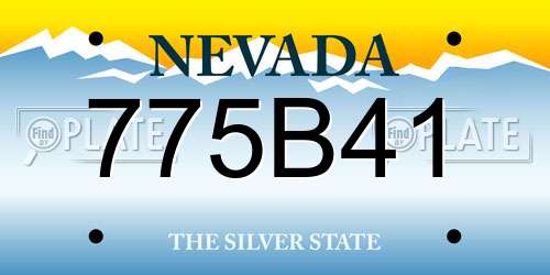 775B41 Nevada License Plate