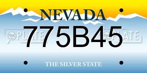775B45 Nevada License Plate