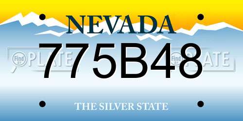 775B48 Nevada License Plate