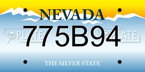 775B94 Nevada License Plate