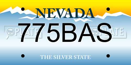 775BAS Nevada License Plate