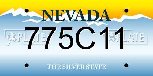 775C11 Nevada License Plate