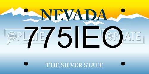 775IEO Nevada License Plate