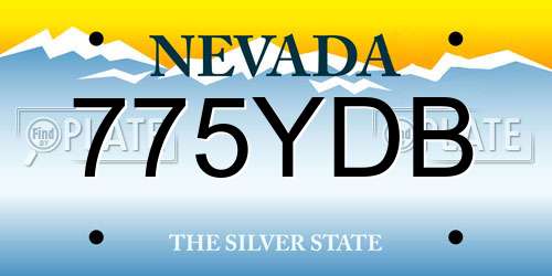 775YDB Nevada License Plate