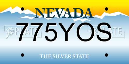 775YOS Nevada License Plate