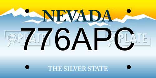 776APC Nevada License Plate