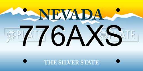776AXS Nevada License Plate