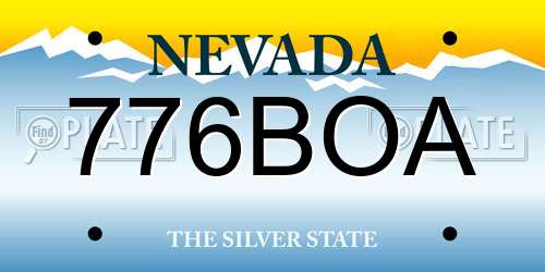 776BOA Nevada License Plate
