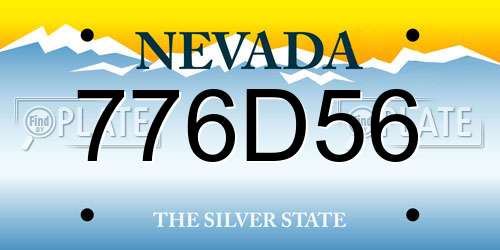 776D56 Nevada License Plate