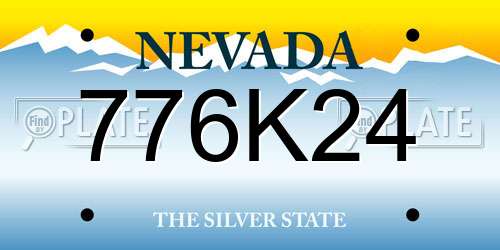 776K24 Nevada License Plate
