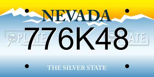 776K48 Nevada License Plate