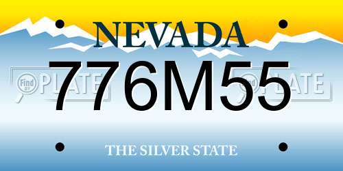 776M55 Nevada License Plate