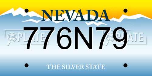 776N79 Nevada License Plate