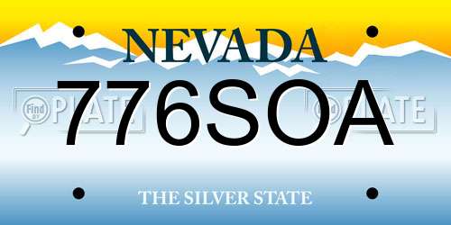 776SOA Nevada License Plate