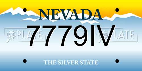 7779IV Nevada License Plate