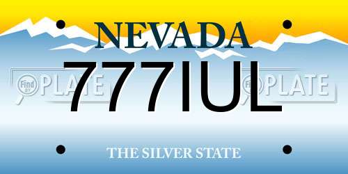 777IUL Nevada License Plate
