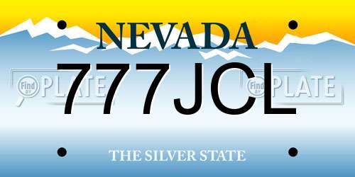 777JCL Nevada License Plate