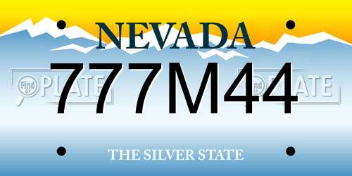 777M44 Nevada License Plate
