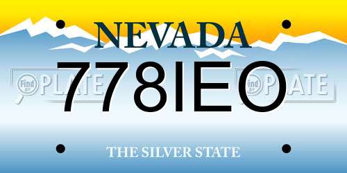 778IEO Nevada License Plate