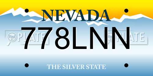 778LNN Nevada License Plate