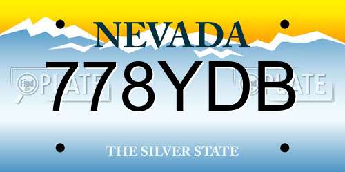 778YDB Nevada License Plate