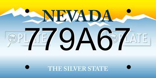 779A67 Nevada License Plate