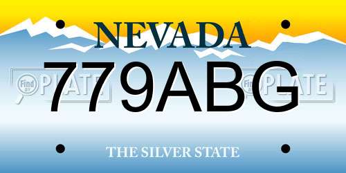 779ABG Nevada License Plate
