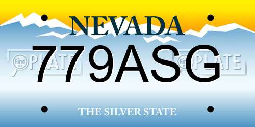 779ASG Nevada License Plate