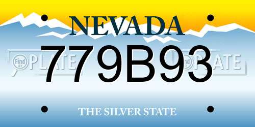 779B93 Nevada License Plate