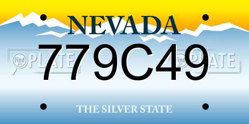 779C49 Nevada License Plate