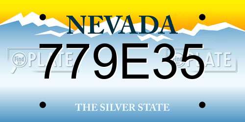 779E35 Nevada License Plate