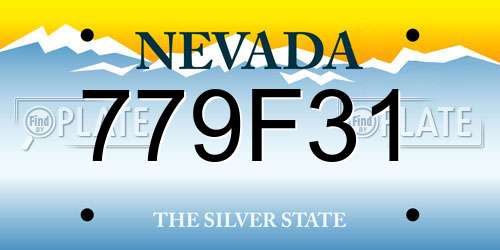 779F31 Nevada License Plate