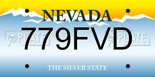 779FVD Nevada License Plate