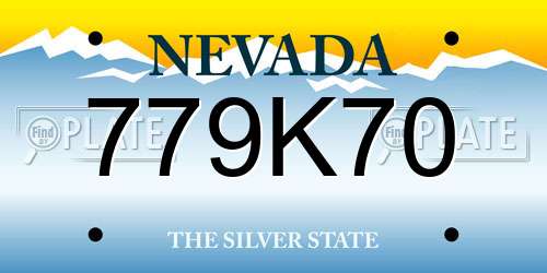 779K70 Nevada License Plate