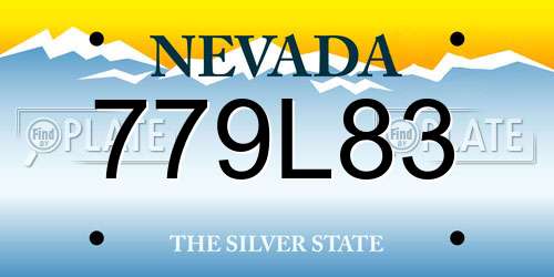 779L83 Nevada License Plate